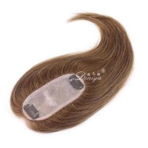 Fashion Natural Color High Quality Remy 100% Human Hair Toupee for Lady