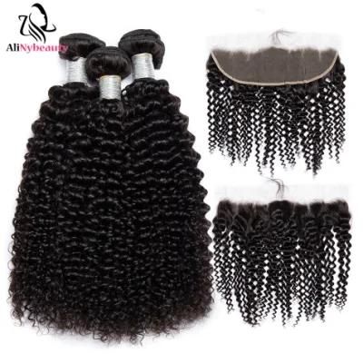 Factory Price High Quality 100% Human Hair Bundles with Lace Frontal