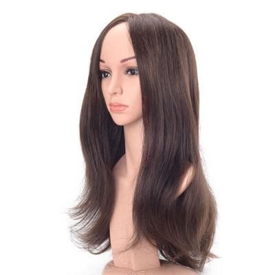 Fine Mono with Thin Skin Round and French Lace Front Female Hairpiece