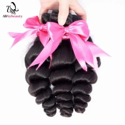 100% Unprocessed Loose Wave Raw Mink Virgin Brazilian Hair, Cuticle Aligned Human Hair Bundles