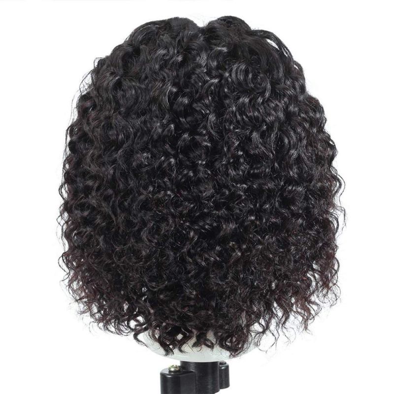 Pixie Curly Bob Wig Factory Vendors, Indian Virgin Hair Pixie Wigs with Baby Hair, Human Hair Machine Made Wigs for Black Women