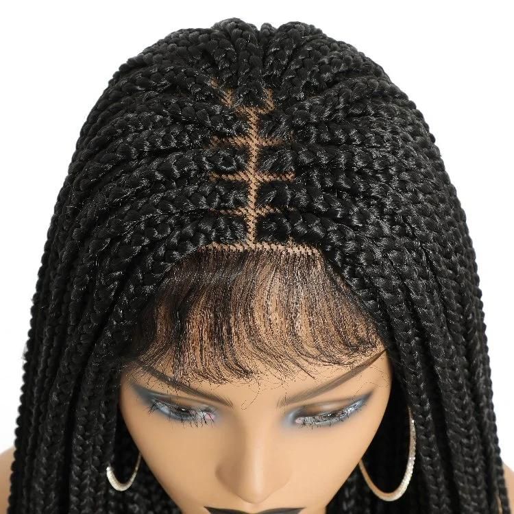 Excellent Prices Hot Sale The Braid Wig 34inch HD Transparent Lace 4*4 Braid Wig Ready to Ship