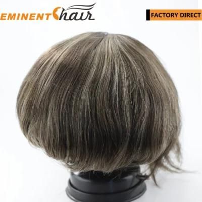 Most Natural Custom Made Best Quality Men&prime;s Human Hair Natural Hairline Lace Hairpiece