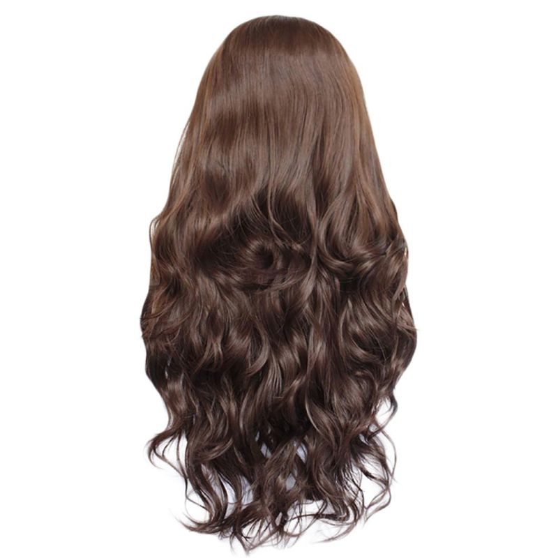 Human Remy Virgin Hair Dark Brown Natural Body Wave Wig Straight Hair Wigs for Women Lace Front Wig with Closure 26 Inch