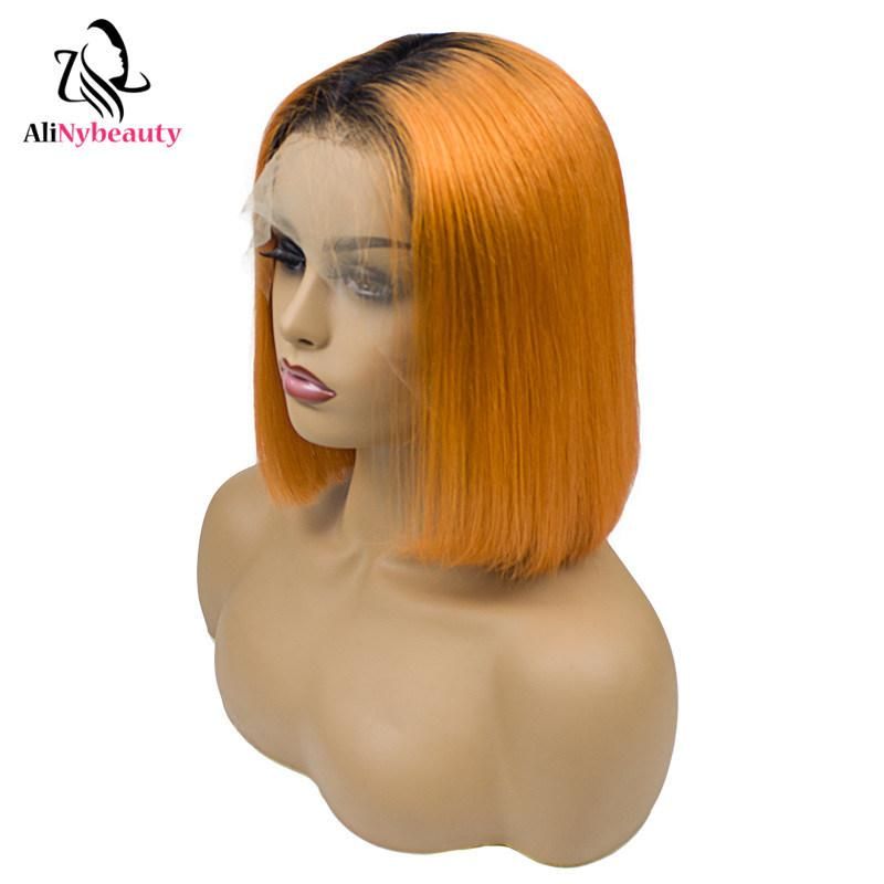 Alinybeauty Hot Selling Short 1b Orange Bob Hair Wig