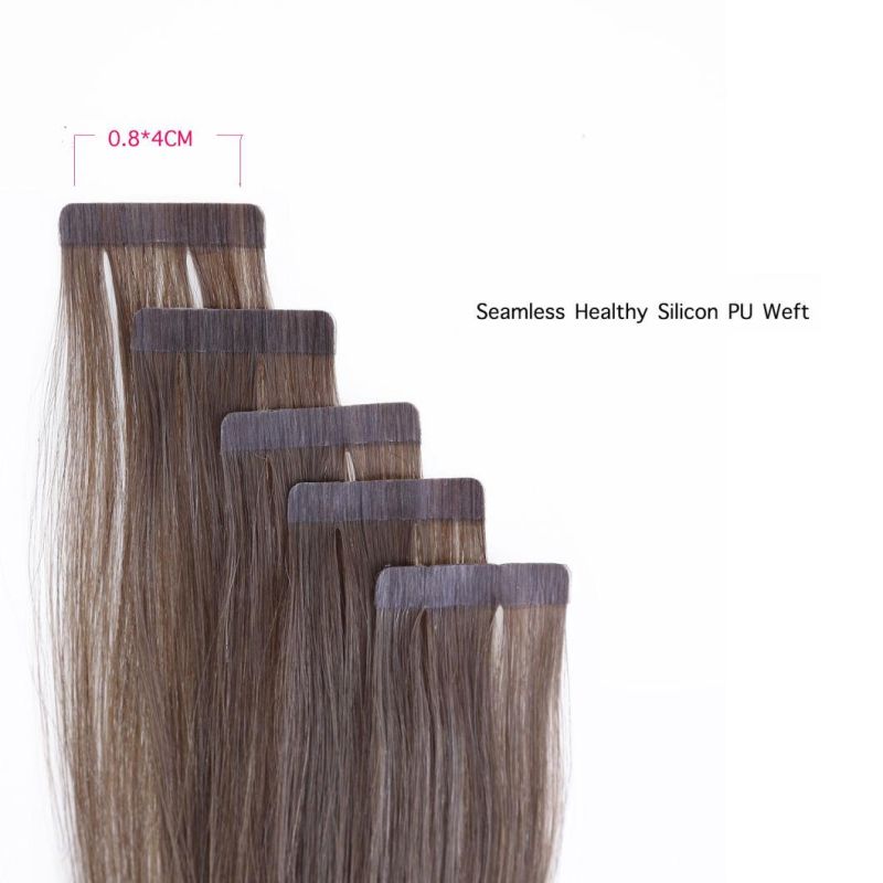Skin Weft Adhesive Red Tape Human Extensions Invisible Virgin Remy 50g Natural Hair