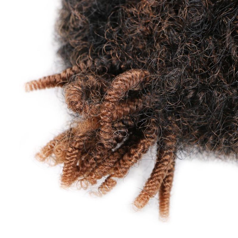 24" Afro Kinky Curly Bulk Hair Synthetic Silk Wavy Crochet Hair Braids Extension