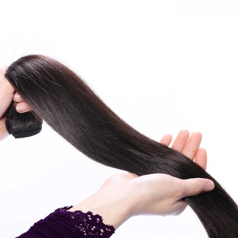 20inch Straight Natural Color Hair Bundles Brazilian Hair Bundles Remy Human Hair Extensions 1 Bundle Deals Weave Double Weft Weave
