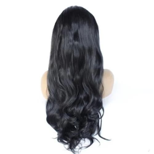 Synthetic Long Wavy Dark Black Headband Wigs