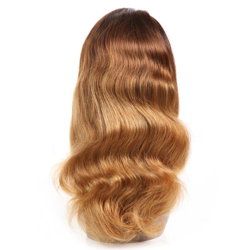 Kbeth Body Wave Wigs for Black Girls 2021 Fashion 100% Virgin Human Hair Blode Brown Color Lace Frontal Wigs Wholesale