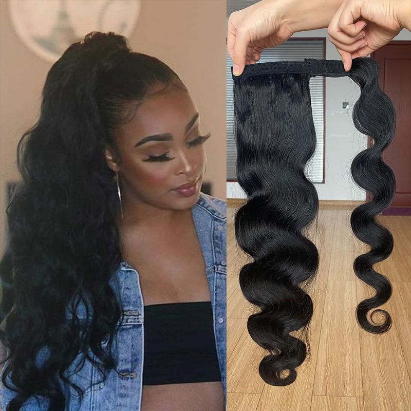 Body Wave Ponytail Wrap Around Clip in Ponytail Hair Extension