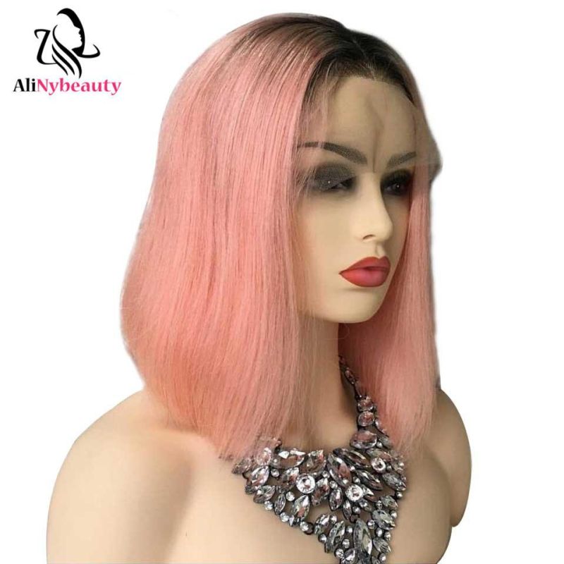 Wholesale 100% Brazilian Human Hair Front Lace Wig Bob Wig