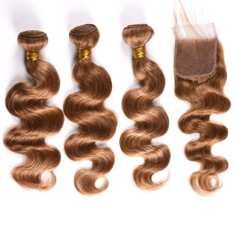 Kbeth Closures Hand Made Bleached Knot Invisible Human Hair Piece Unprocessed Raw Indian Virgin Hair Material Lace Brown Color Closure and Frontal