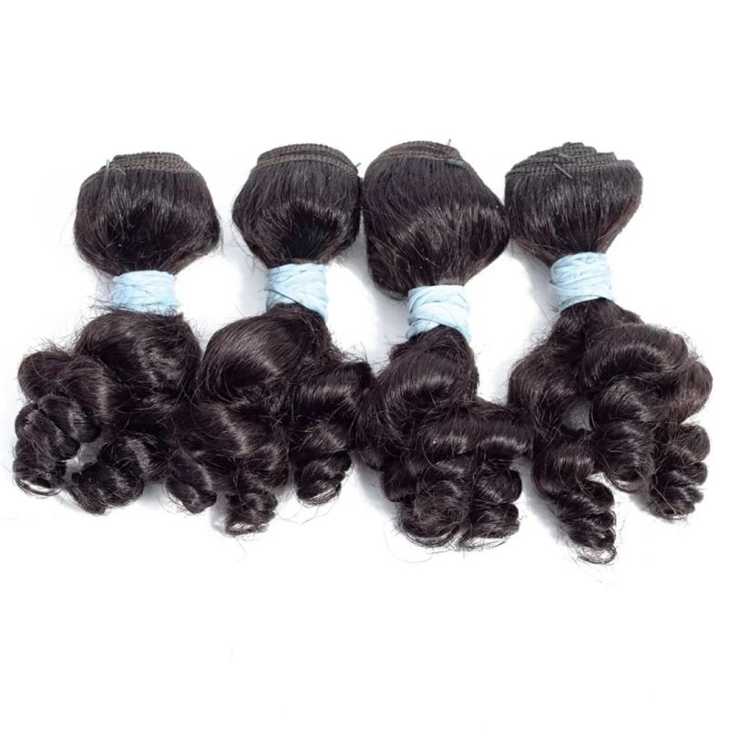 Brazilian Human Hair Virgin Human Hair Weave Short-Cut Remy Hair Bundles Body Wave Natural Black for Woman