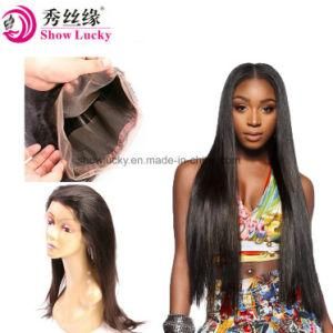 Pre Plucked 360 Lace Frontal Closure Brazilian Straight 360 Lace Virgin Hair Natural Hairline Lace Band Frontals with Baby Hair