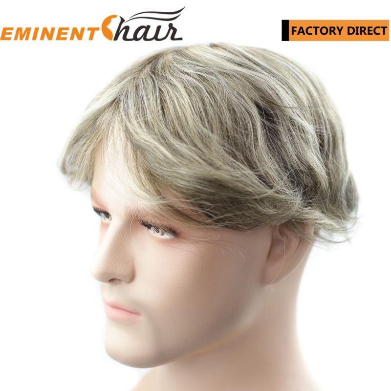 Custom Made Remy Hair Men′s Lace Hair Replacement