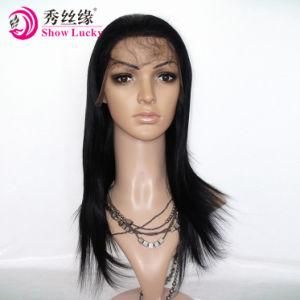 Hot Sale Remy Virgin Chinese Silk Straight Human Hair 130%-180% Density Glueless Full Lace Wig Natural Wig