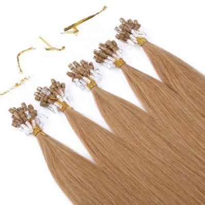 Loop Human Hair Extensions 14-24&quot; Bleach Blonde #613 Machine Remy Hair Micro Ring Hair 1g/1s 50g/