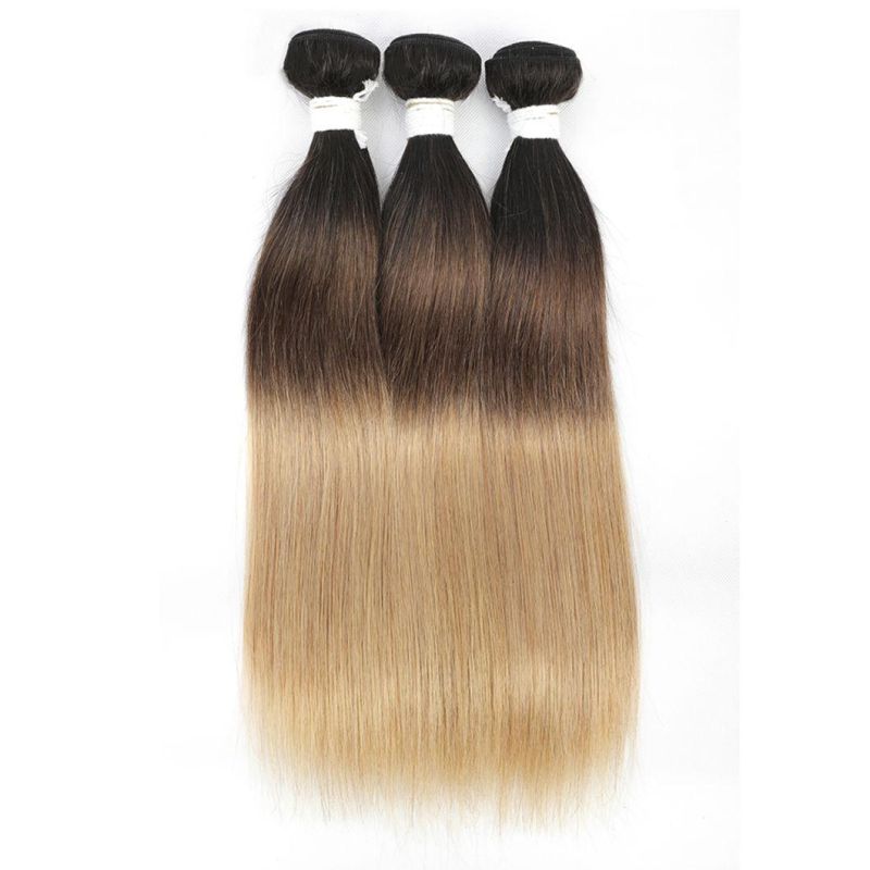 Brazilian Straight Hair Bundles Burgundy Red Blonde 27 Brown Color Remy Human Hair Weaving Bundles Extensions
