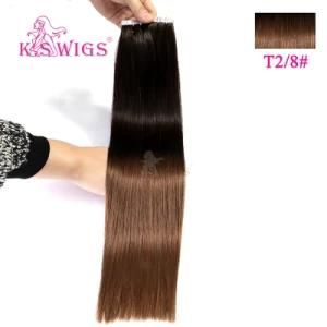 European Remy Tape on Hair Extension Ombre Color Double Drawn