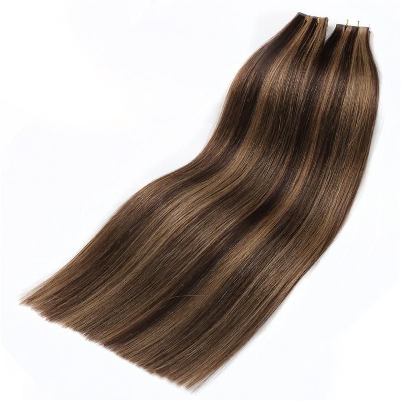 Various Colors Available Double Drawn Human Hair Tape in Hair