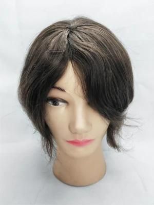 2022 Most Natural Human Remy Hair Integration Made of Fish Net and Swiss Lace Toupee