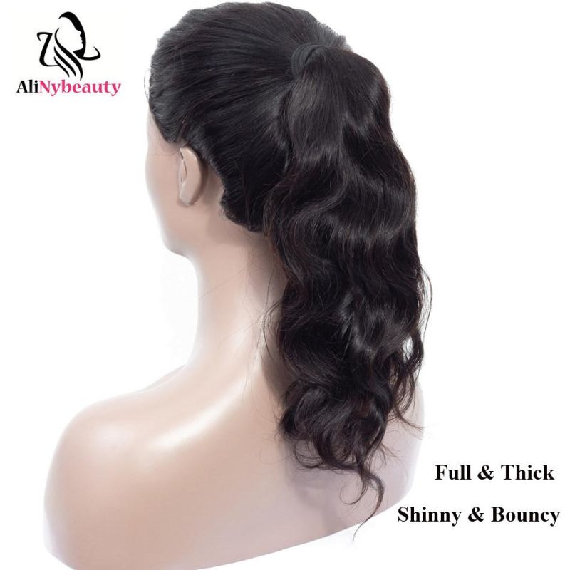 Alinybeauty Peruvian Body Wave Hair 100% Human Hair Wig Full Lace Wig