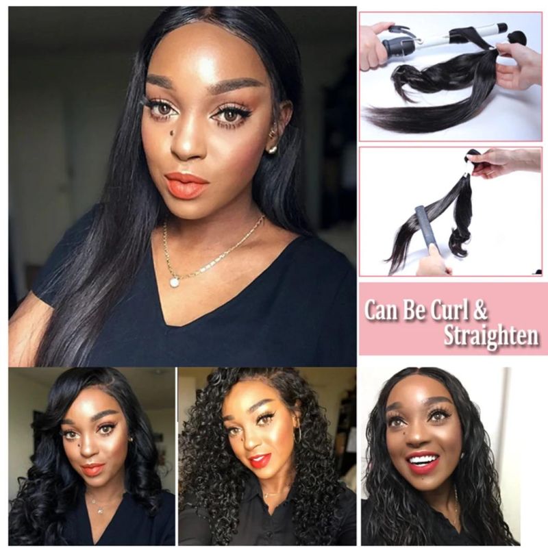 Straight Raw Virgin Human Hair Bundle Unproccessed Human Remy Hair Weave for Women Natural Color Double Weft