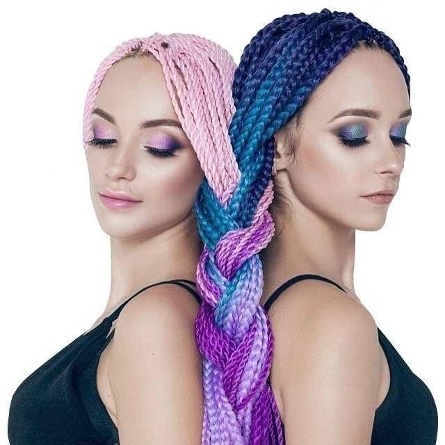 Kbeth Wholesale in Weave Cheap Pre Stretch Jumbo Hair Crochet Braids Extensions for African Hair Synthetic Pink Blue Braiding Hair China Factory Direct Sale