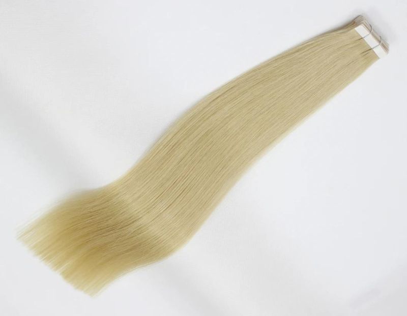 Tape in Extensions Brazilian Straight Human Hair Bundles 613 Color Remy Human Hair Extensions