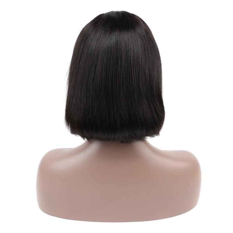Factory Price Black Straight Cheap with Baby Woman Wavy Virgin HD Short Brazilian 100% Bob Human Hair Lace Front Wigs