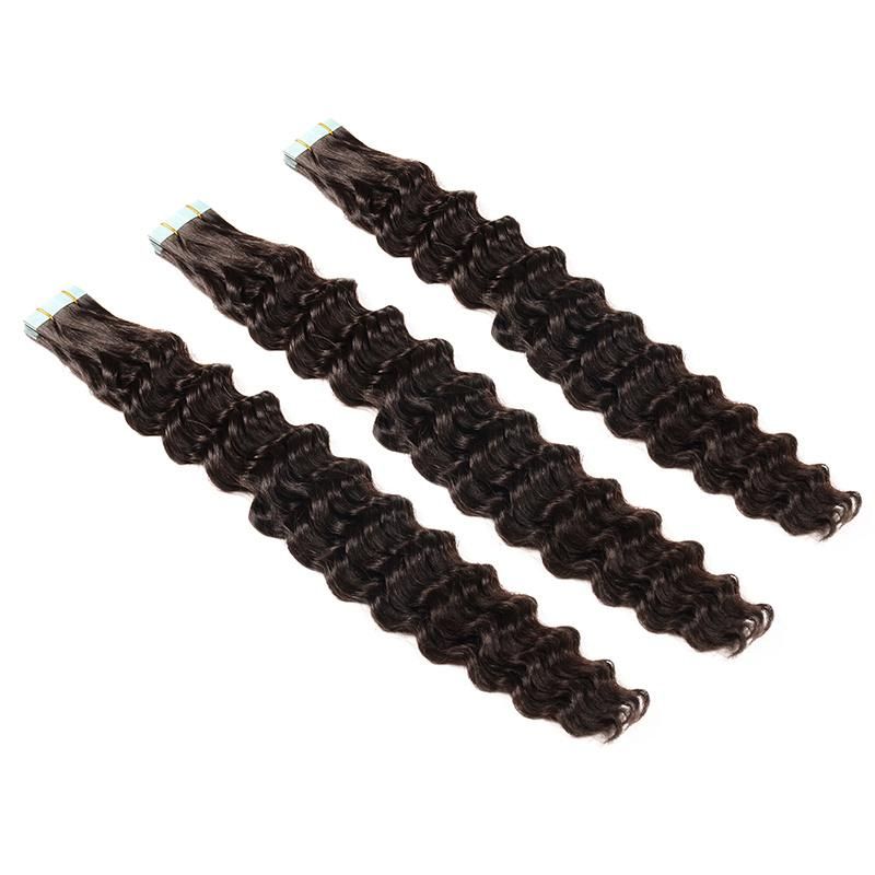 20inches PU Skin Weft Tape in 20PCS Human Hair Blonde Brazilian Remy Seamless Adhesive Tape in Black 19 Colors Tape