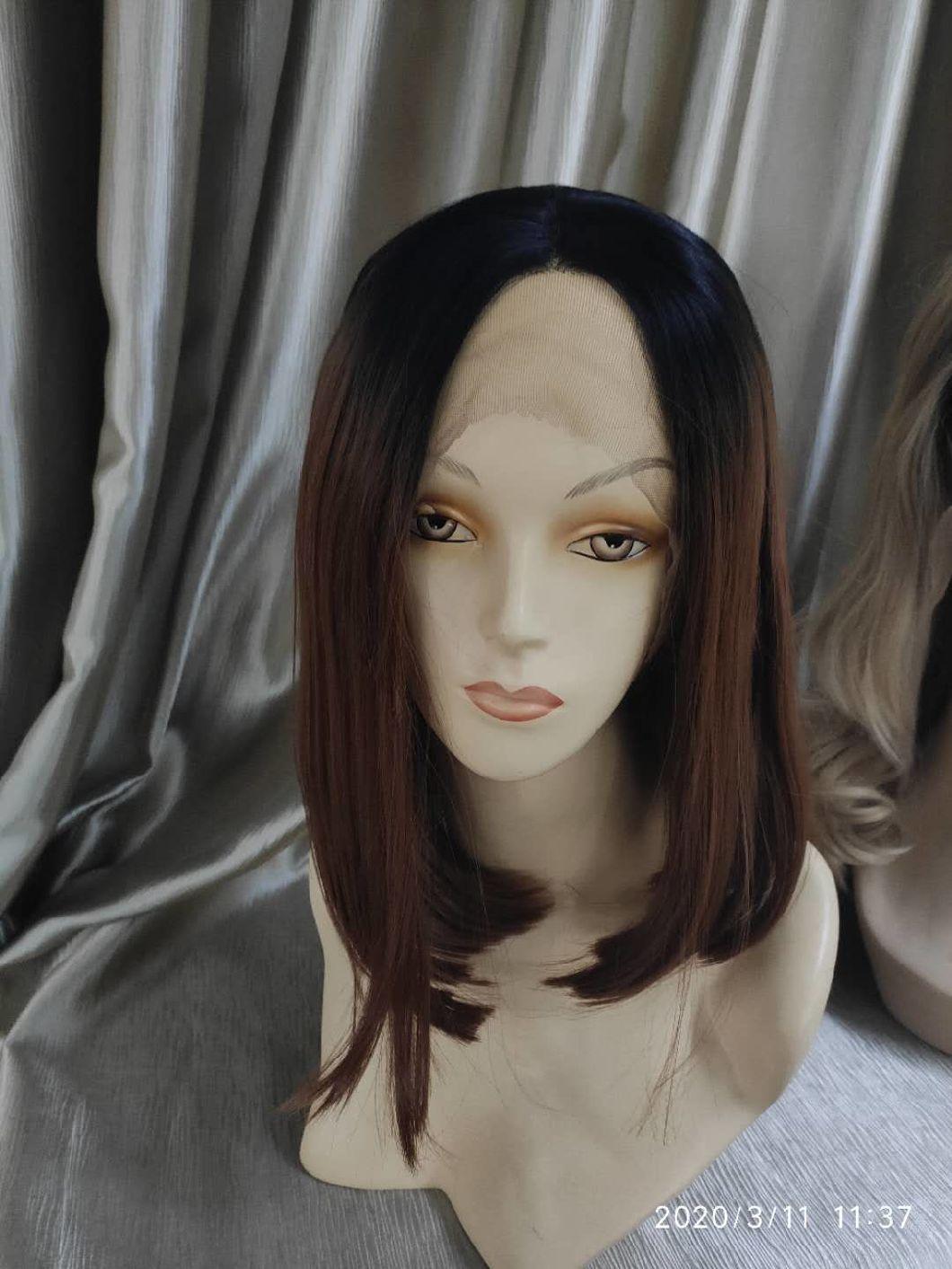 Short Hair Colored Brazilian Human Hair Bob Wigs Lace Frontal Wigs