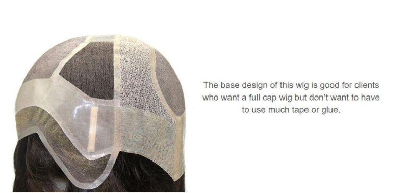 silicon & Elastic Net Keeping This a Very Sturdy Men′s Wig - No Need for Glue