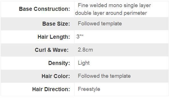 Fine Welded Mono Toupee for Men Extra Durable Toupee Wigs