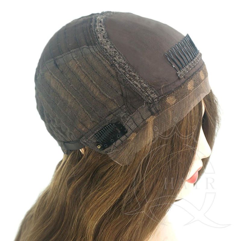 Hand Tied Top European Hair Long Brown Color Human Hair Wigs Women Silk Top Wigs Jewish Wigs Skin Top Wigs Kosher Wigs Sheitels Perruque Custom Wigs