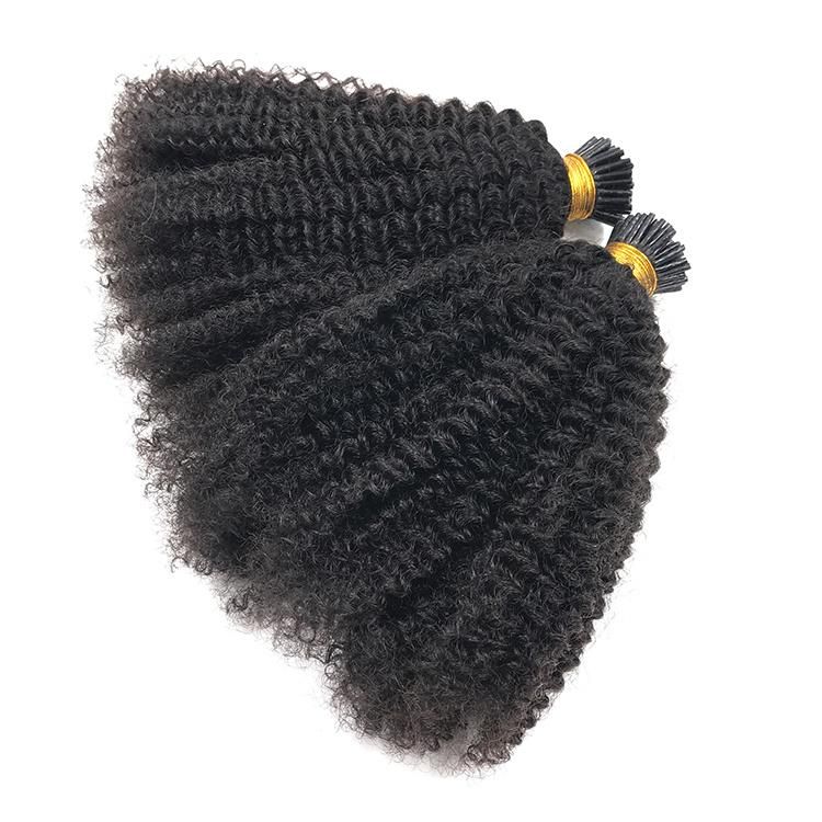 Hot Selling Indian Cuticle Aligned I Tip 3b Curly for Black Woman I Tip Hair Extensions Human Hair