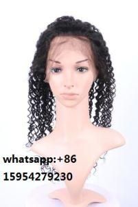 Human Hair 360 Wig Lace Frontal Deep Curl Black Color