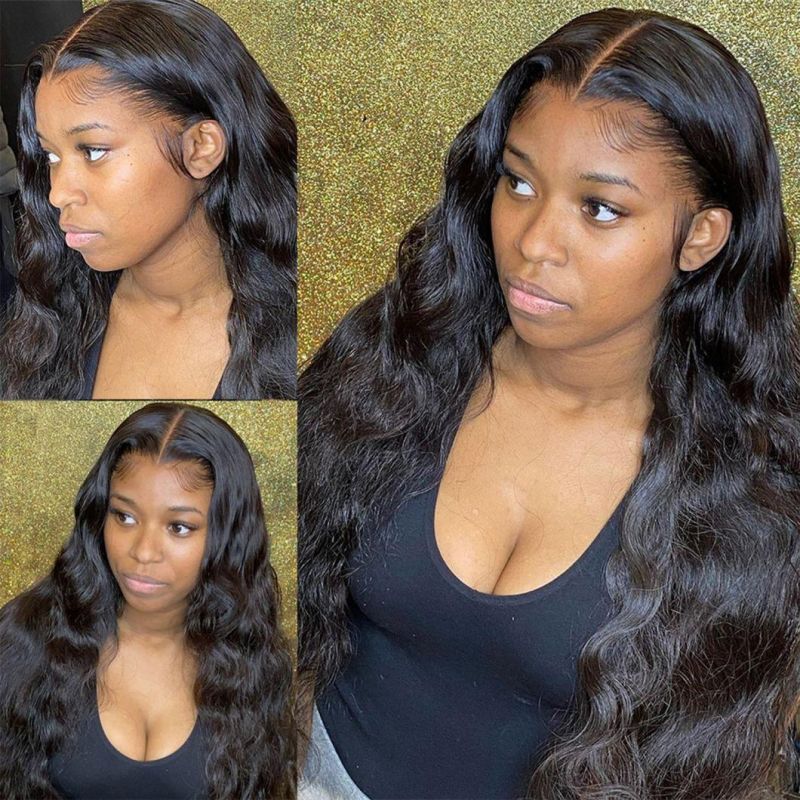 Lace Front Closure Wigs Human Hair Brazilian Body Wave 4X4 Front Lace Wigs for Black Women Wig Pre Plucked with Baby Hair 30 Inches