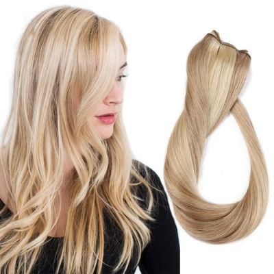 Ombre Straight Human Hair Weaves Bundle 10&quot;-30&quot; Blond Brazilian Human Hair Remy Hair Extensions Multi-Color