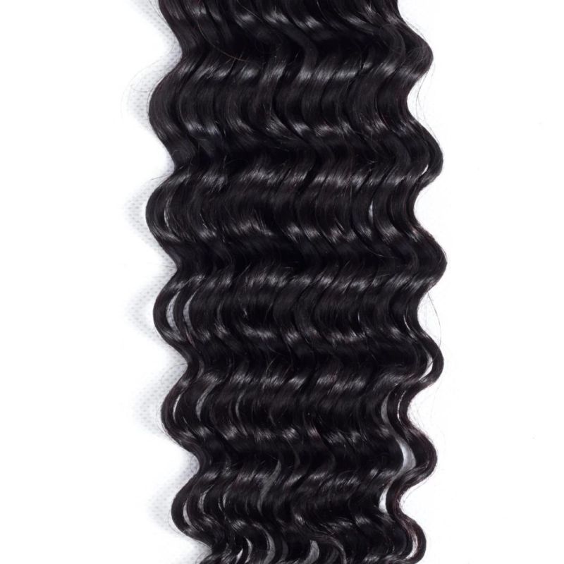 Deep Wave Peruvian Virgin Hair 100% Weave Human Hair Bundles Unprocessed Hair Extension Natural Color