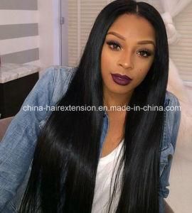 China Long Silkly Straight Human Hair Lace Front Wig