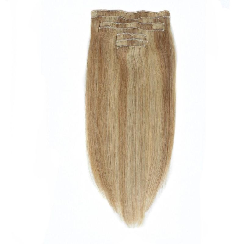 Unprocessed 220g Remy Cheap Double Drawn 100% Human Hair Clip in Hair Extension
