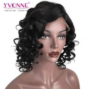 Fantasty Human Hair Extension Lace Front Wig Bouncy Curl for Black Women