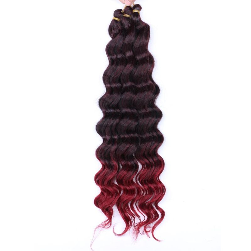 20inch Pre-Loop Deep Wave Curly Braiding Hair Wholesale Synthetic Ombre Extension