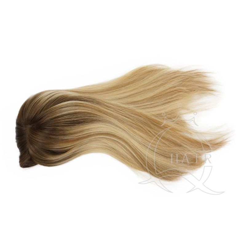 Best Quality 100% Virgin Hair Made Hairpiece/ Silk Top/ Lace Topper /Silk Topper for Lady with Thin Hair