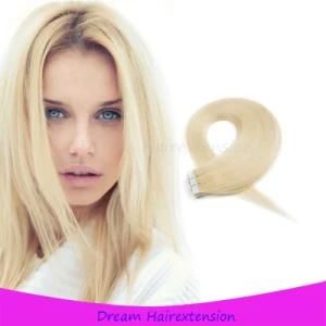 High Quality Full Cuticle Double Side Tape Hair with Blond Color