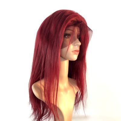 Wendyhair Red Lace Front Human Hair Wig Straight Long Hair