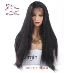 Silky Straight Brazilian Human Hair Hair Braid 130% Density Lace Front Wigs