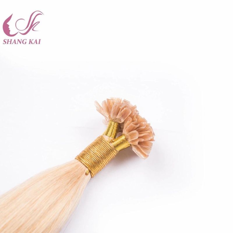 100% Virgin Remy Human Hair Blonde Color Russian Hair Nail Tip Hair Extension